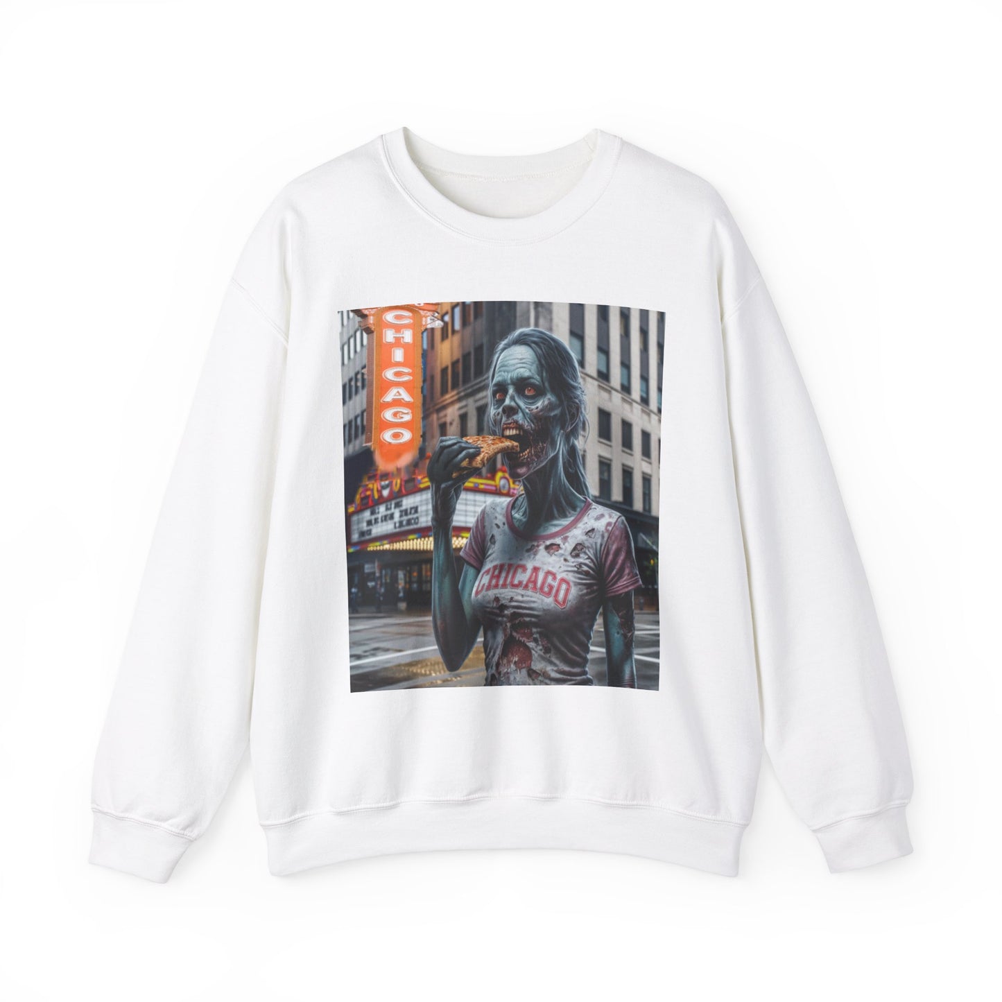 Chicago Halloween Zombie, Unisex Heavy Blend™ Crewneck Sweatshirt