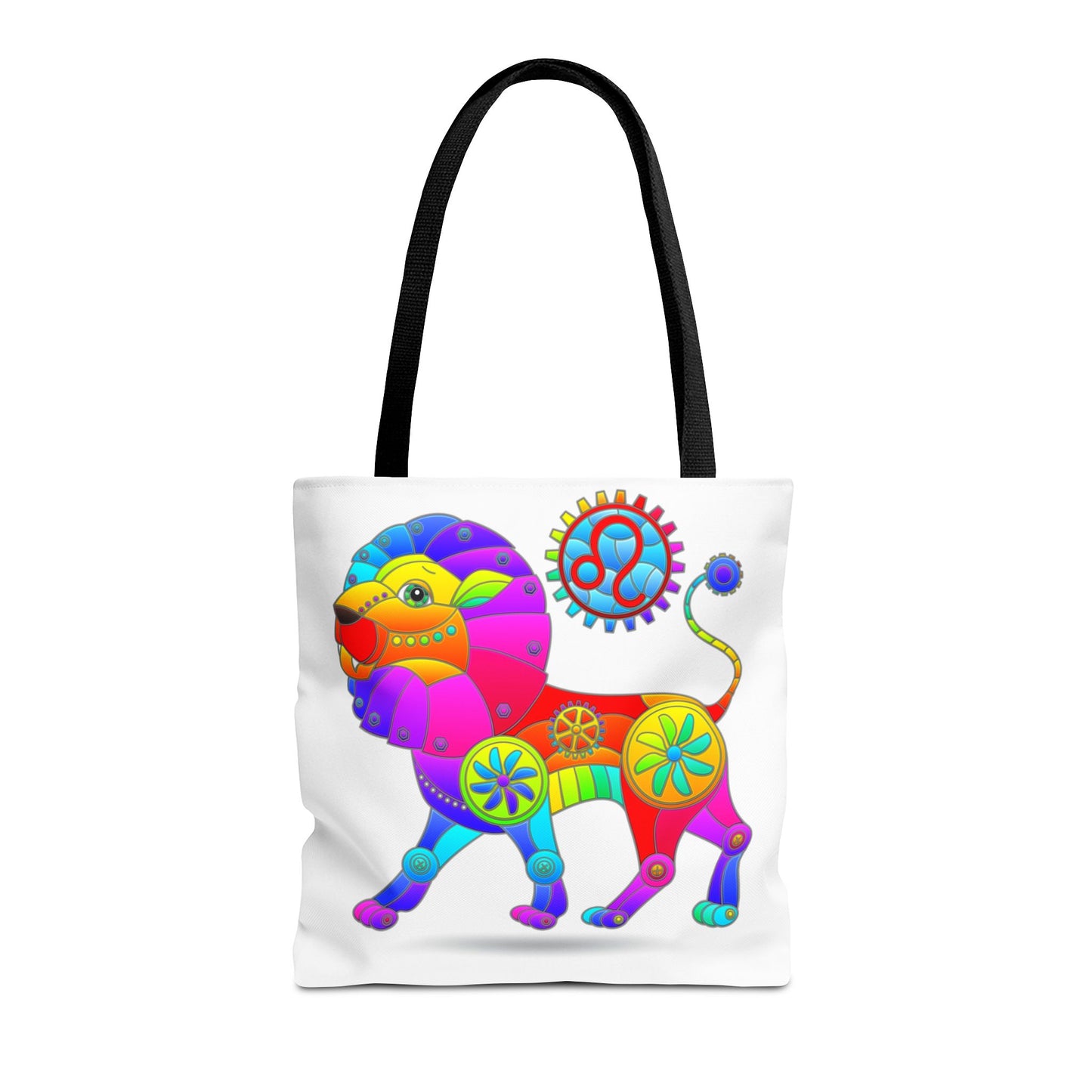 Leo Rainbow Steampunk, White Tote Bag