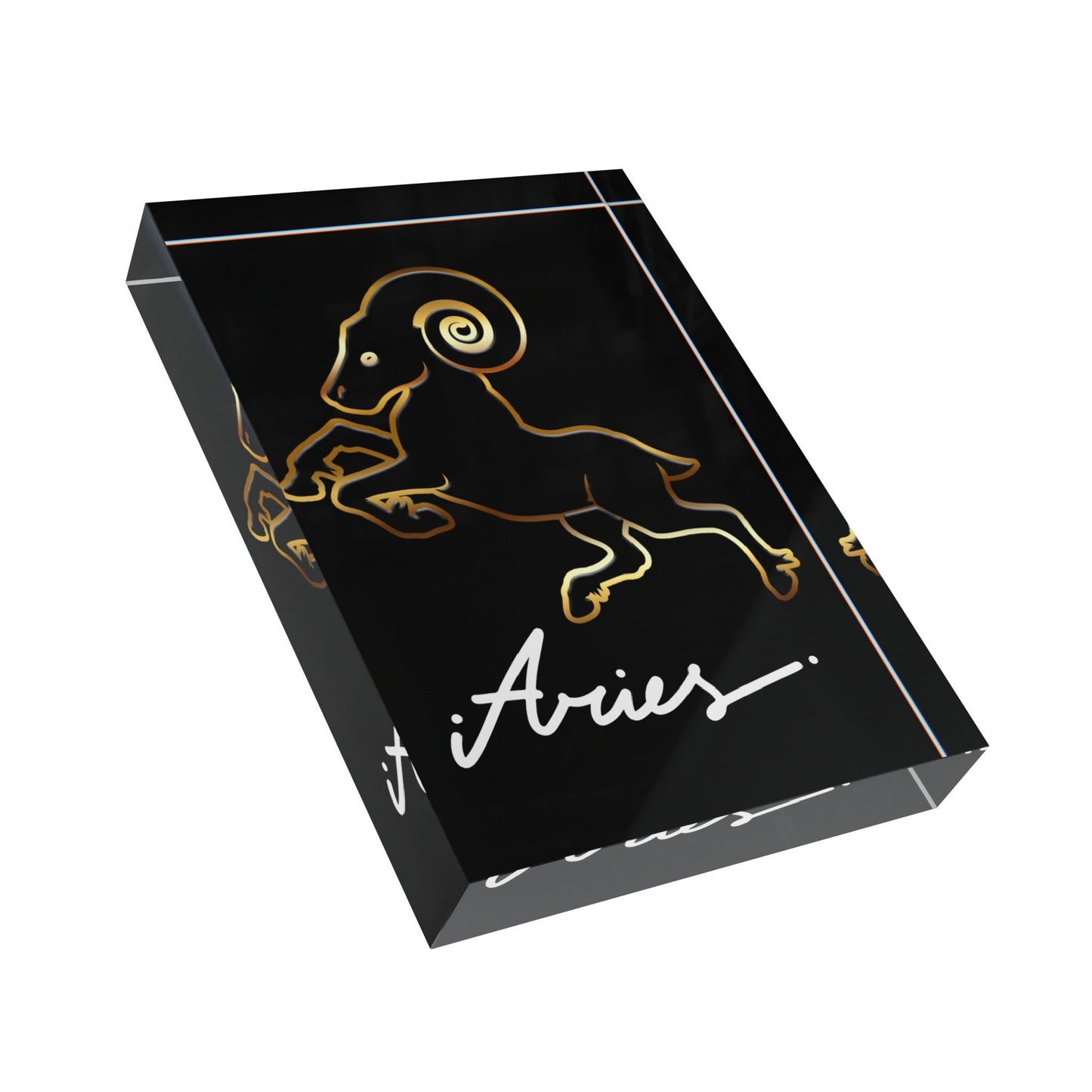 Aries Ram Photo Block, Black