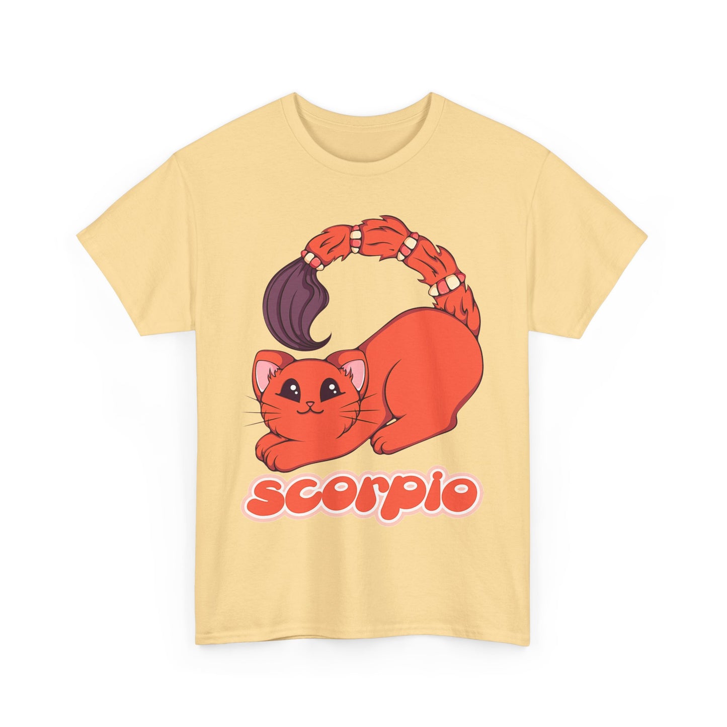 Scorpio Anime Cat, Unisex Heavy Cotton Tee