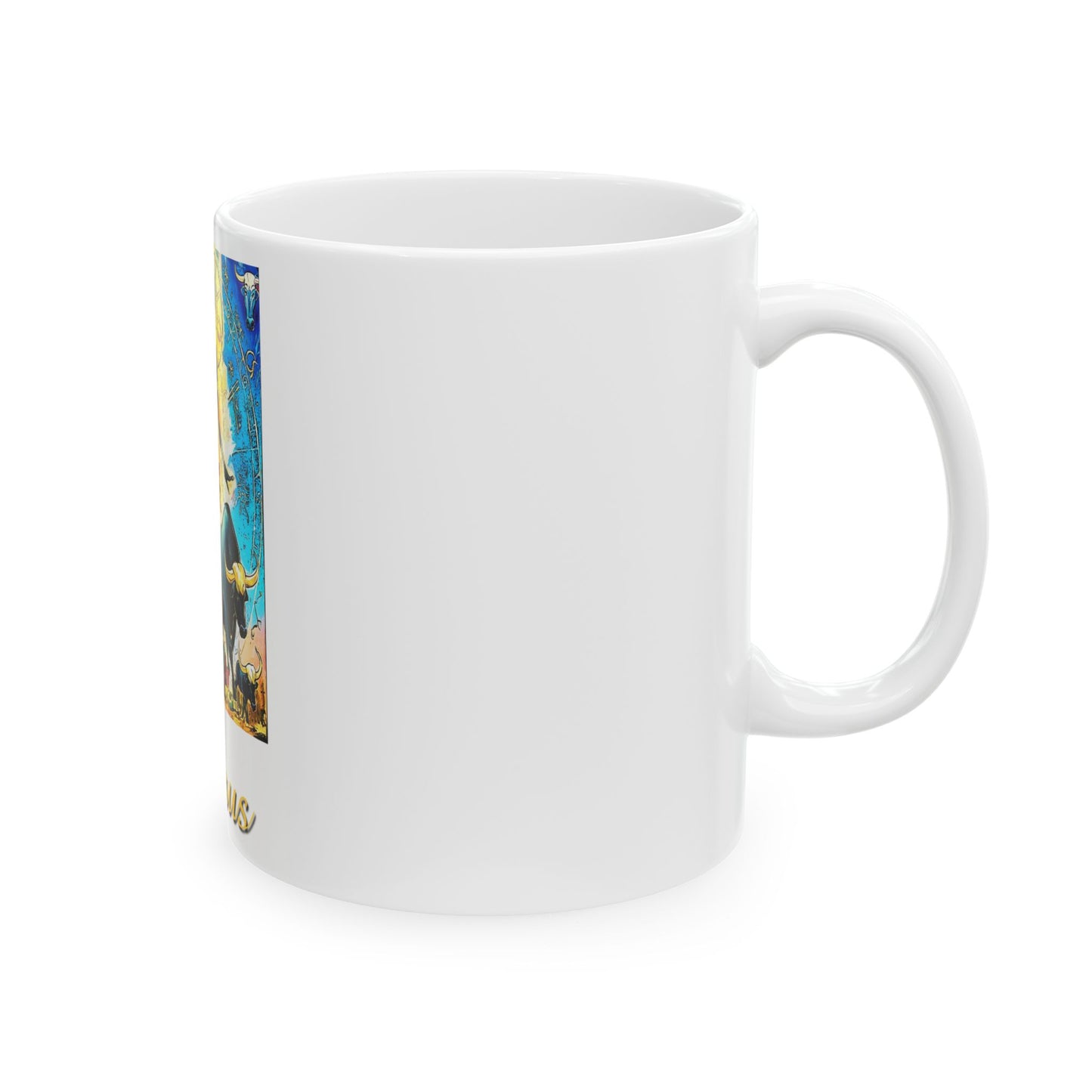 Taurus Ceramic Mug, (11oz, 15oz)