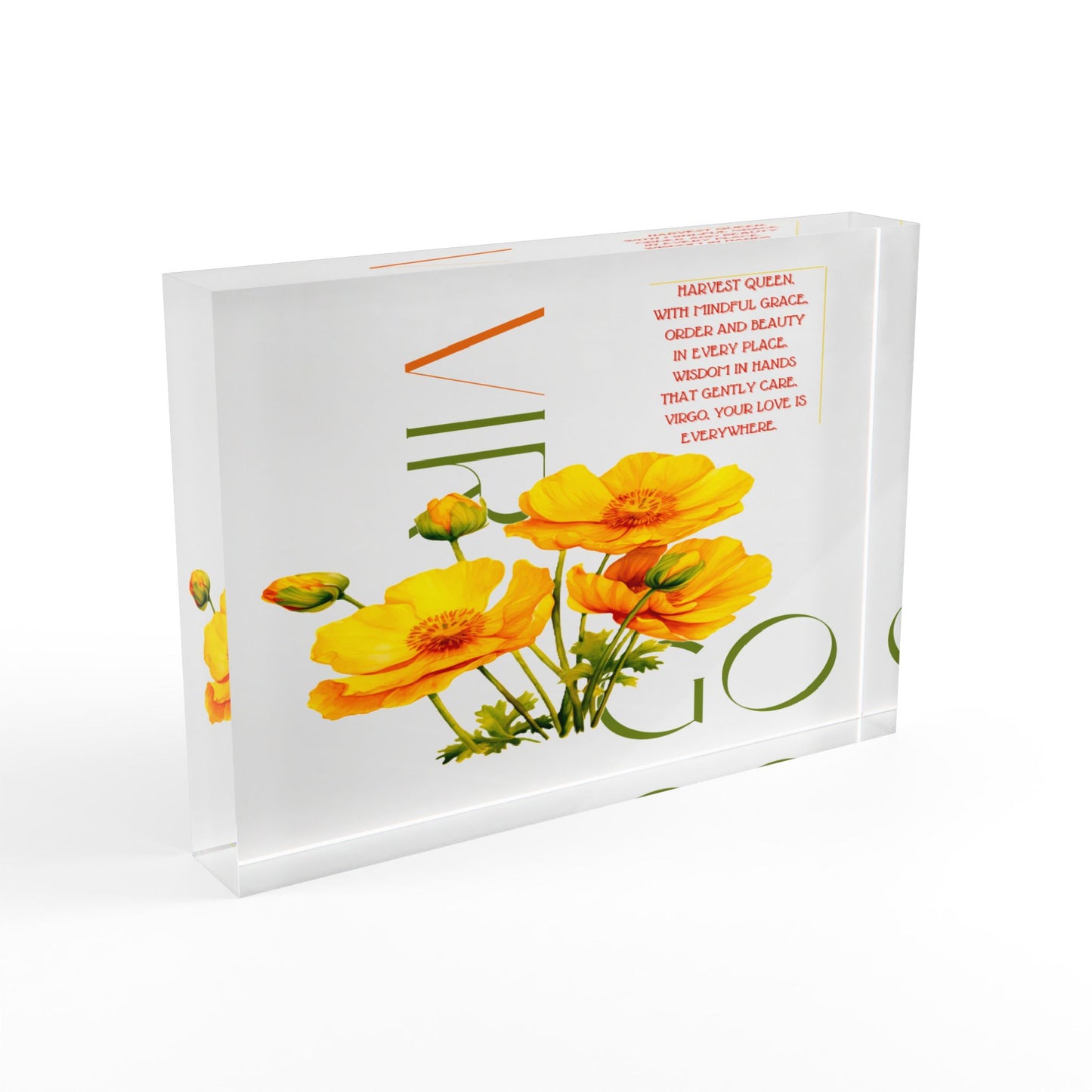 Virgo Buttercups, Photo Block (White)