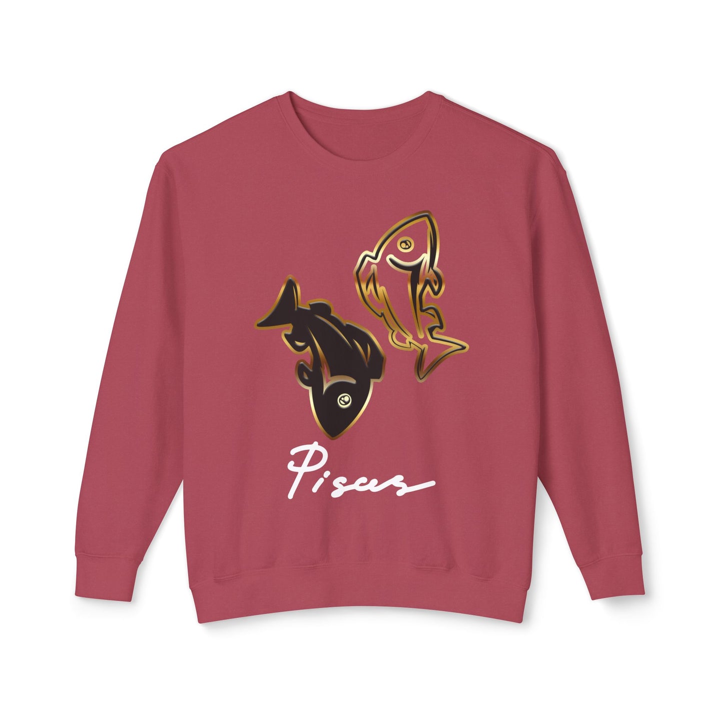 Pisces Fish, Unisex Lightweight Crewneck Sweatshirt