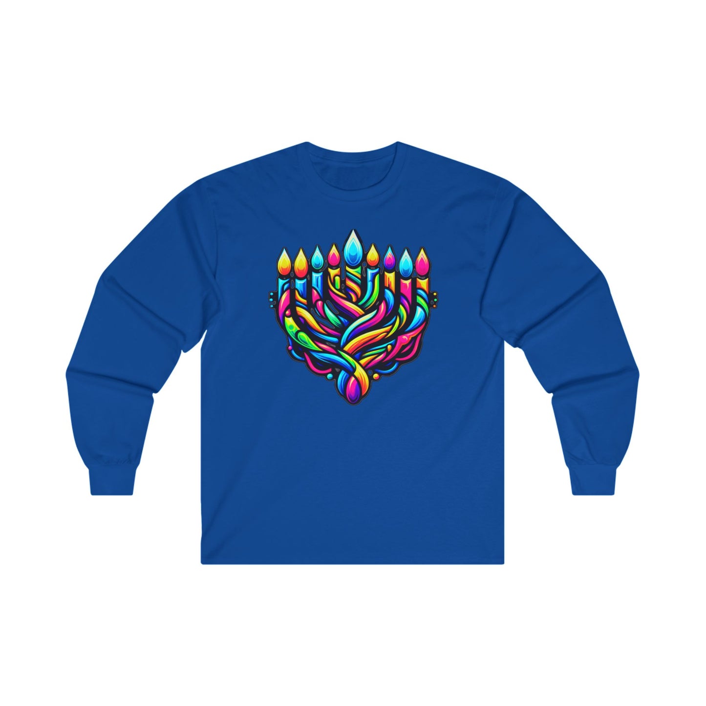 Chanuka Menorah, Unisex Ultra Cotton Long Sleeve Tee