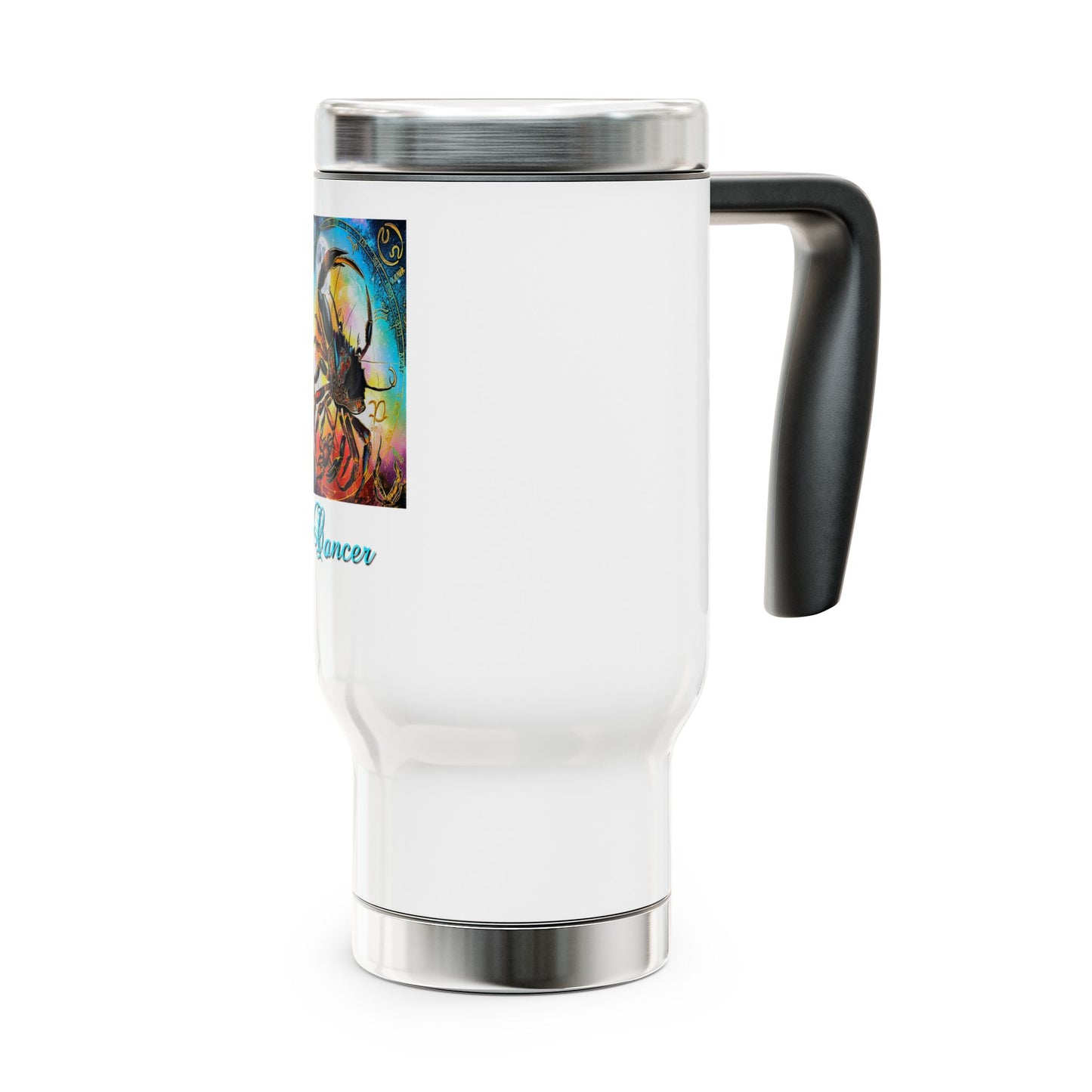 Cancer, Stainless Steel Travel Mug with Handle, 14oz