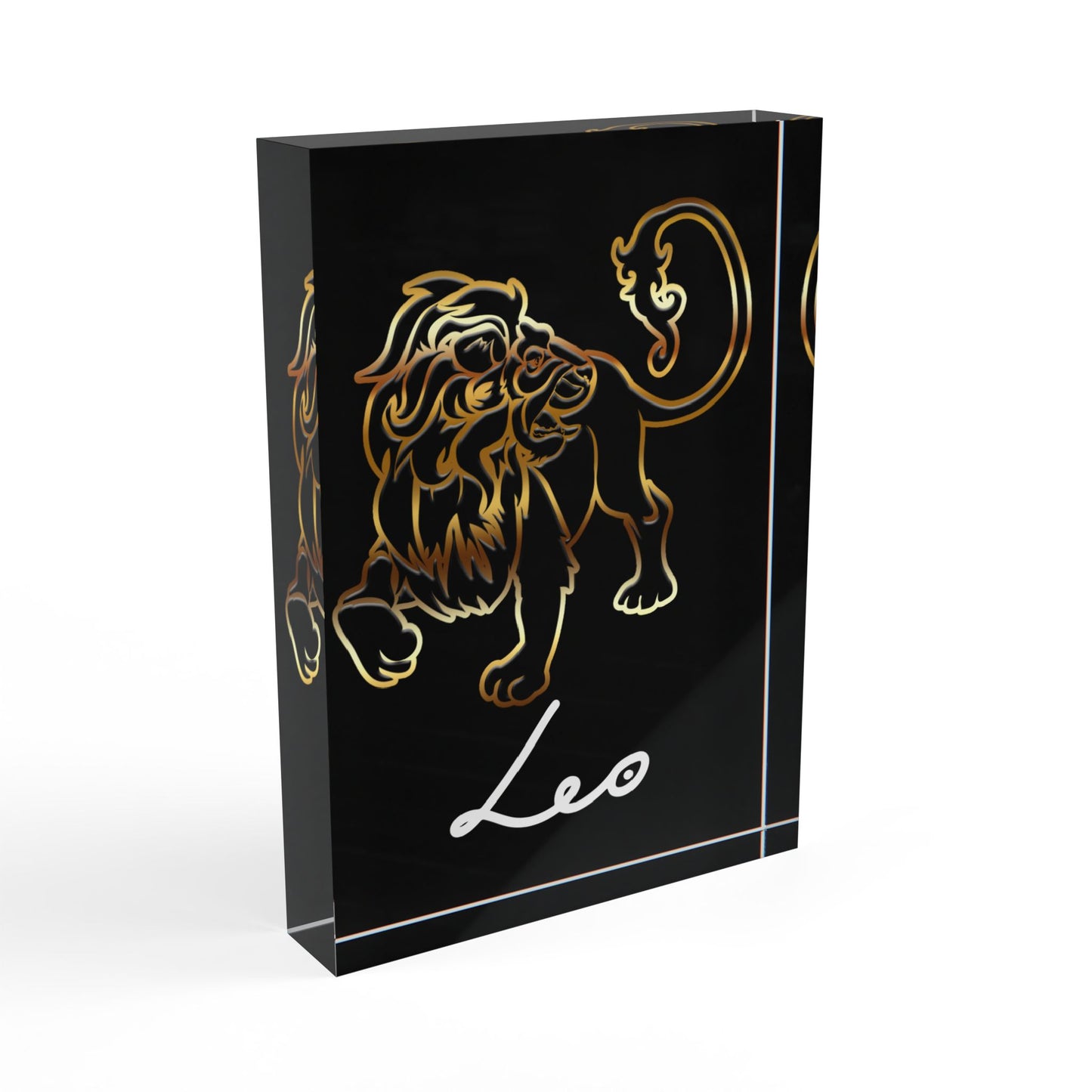 Leo Lion Photo Block, Black