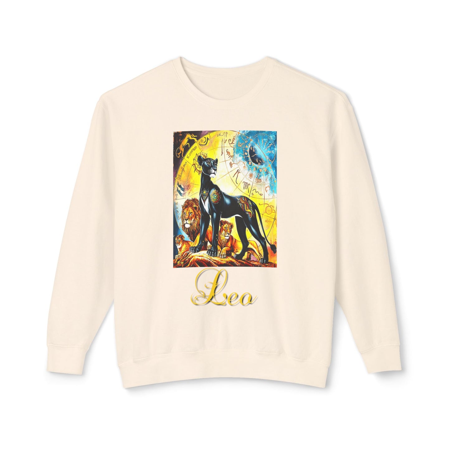 Leo, Unisex Lightweight Crewneck Sweatshirt