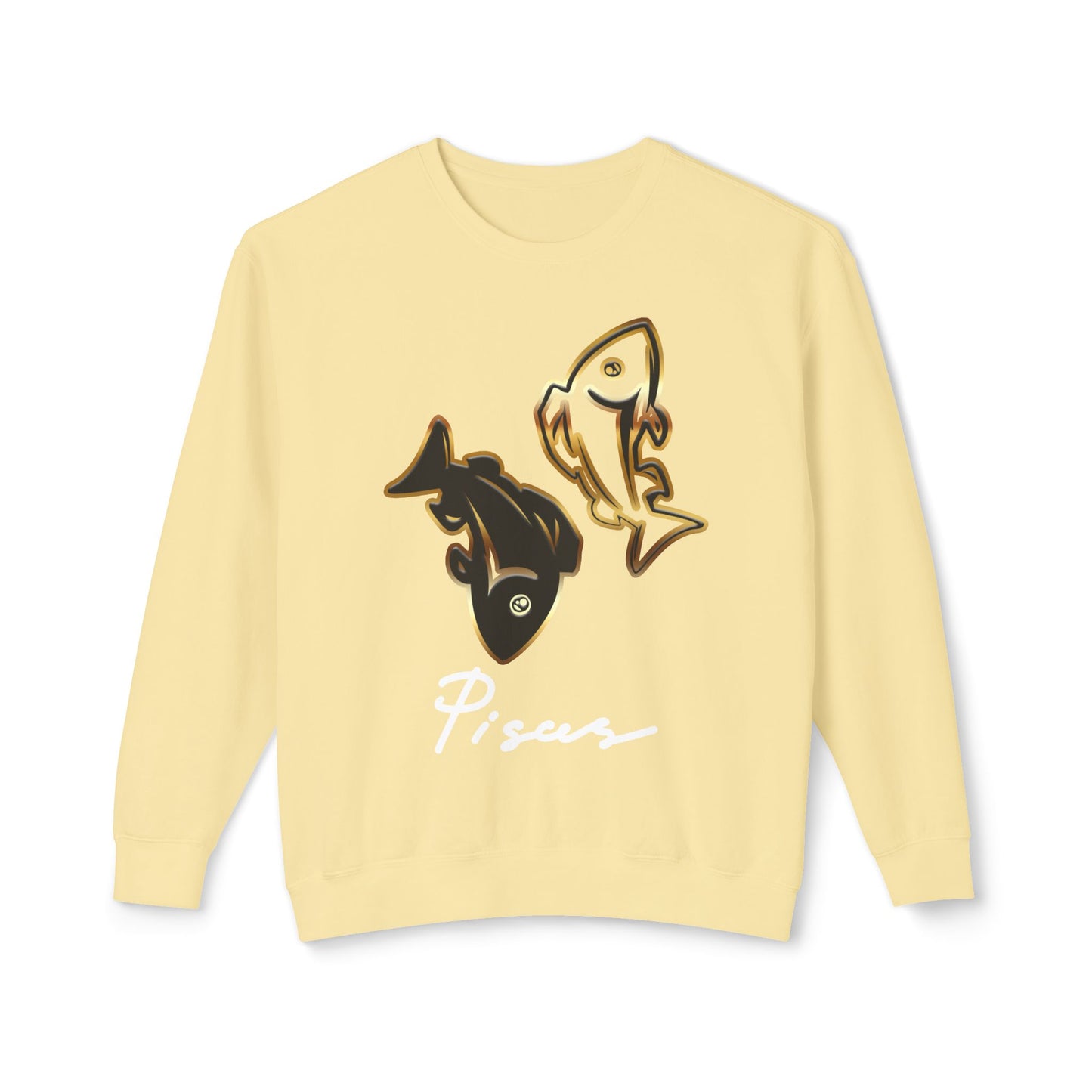 Pisces Fish, Unisex Lightweight Crewneck Sweatshirt