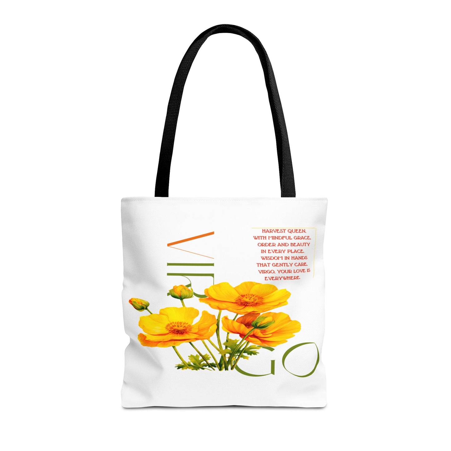 Virgo Buttercups White Tote Bag, 3 Sizes