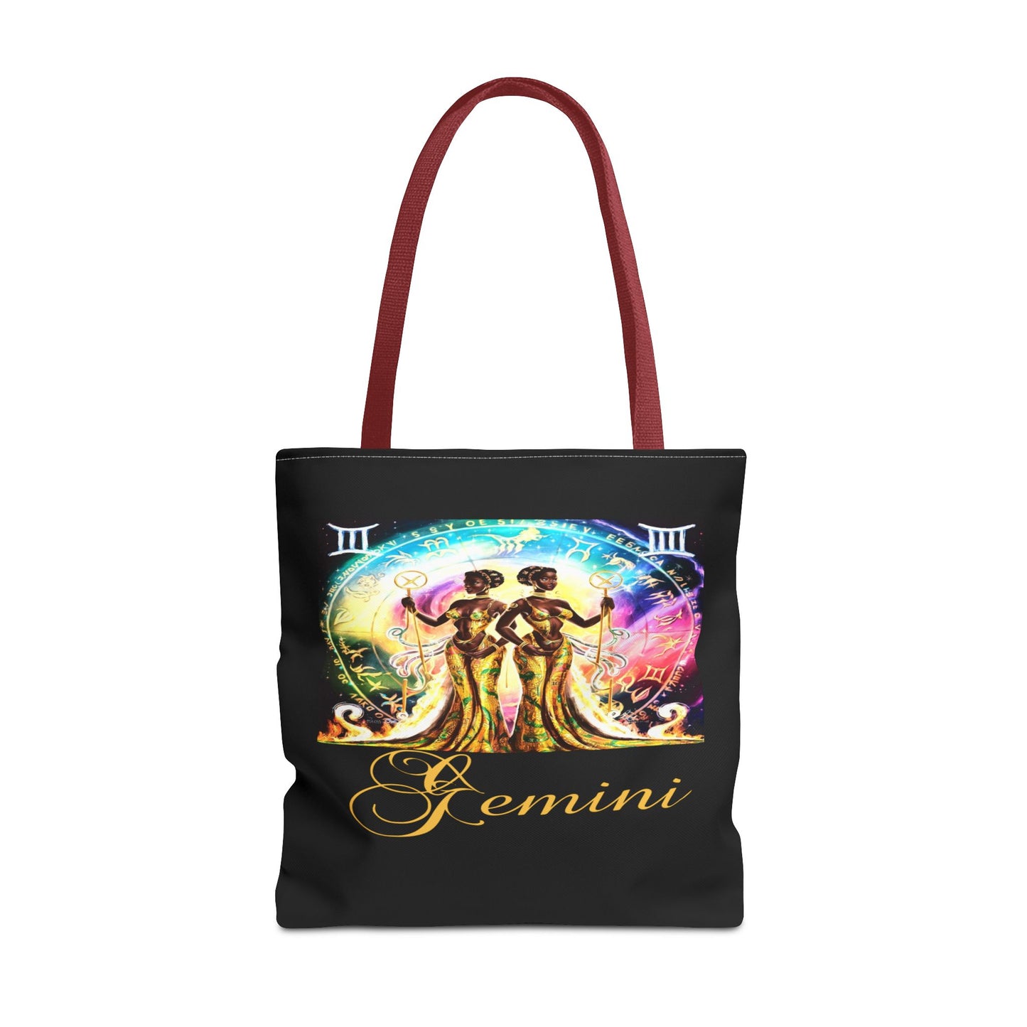 Gemini I Black Tote Bag, 3 Sizes