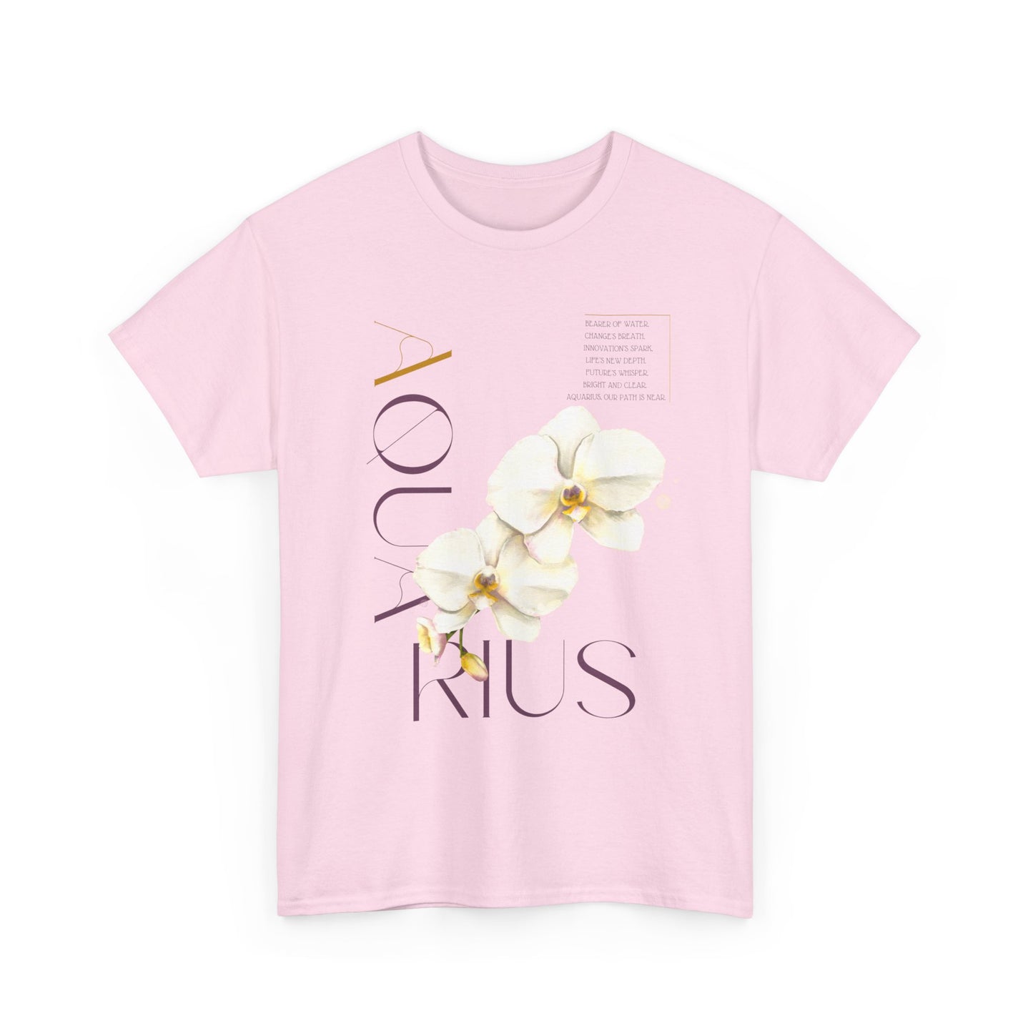 Aquarius Orchids, Unisex Heavy Cotton Tee