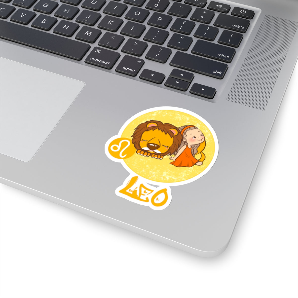 Leo Chibi Girl & Lion, Kiss-Cut Stickers