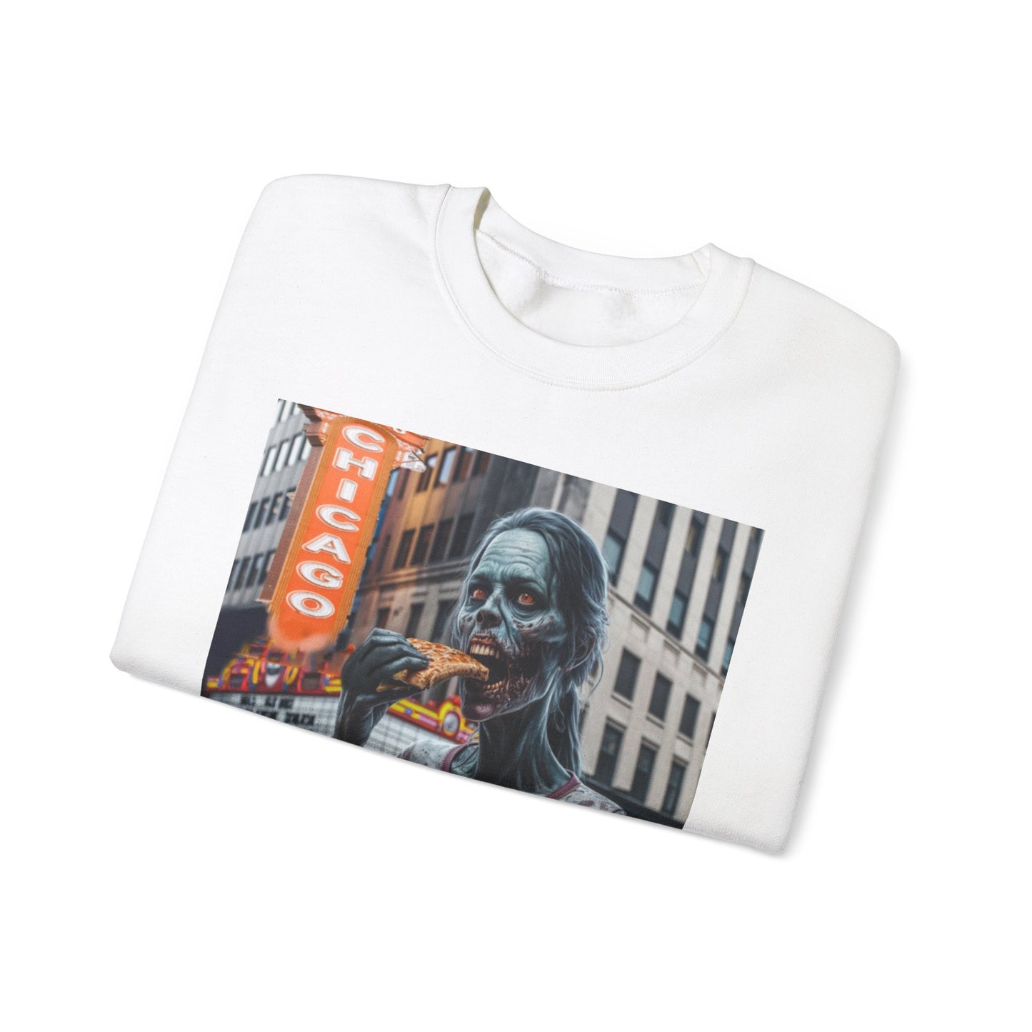 Chicago Halloween Zombie, Unisex Heavy Blend™ Crewneck Sweatshirt