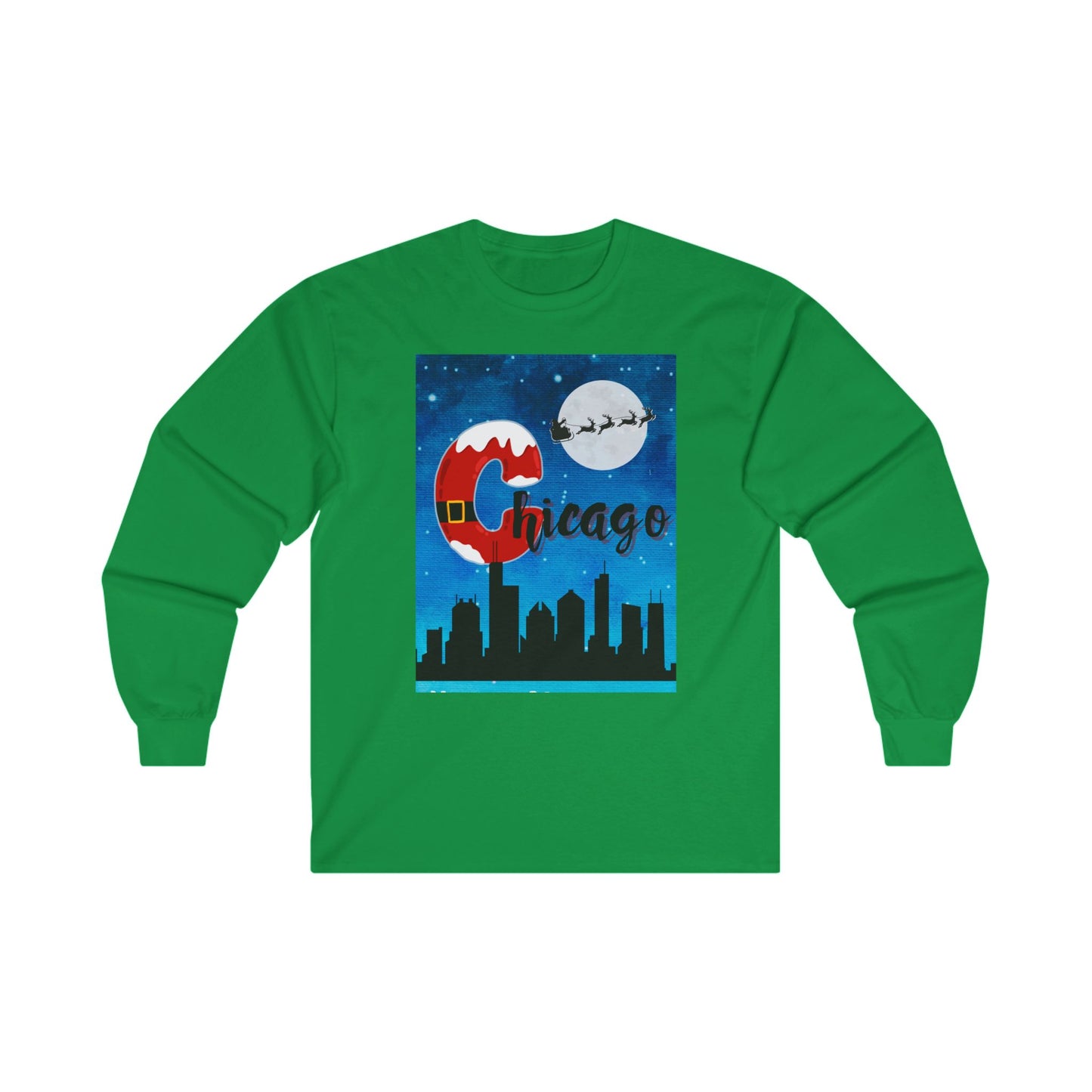 Santa in Chicago, Unisex Ultra Cotton Long Sleeve Tee