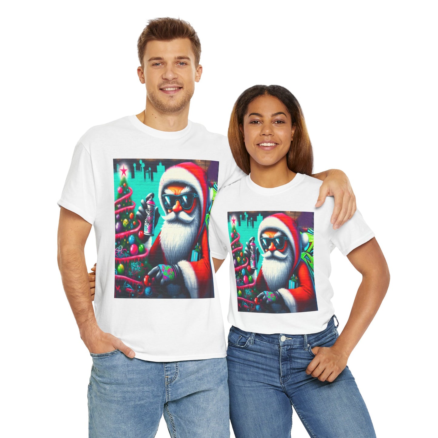 Graffiti Santa II, Unisex Heavy Cotton Tee