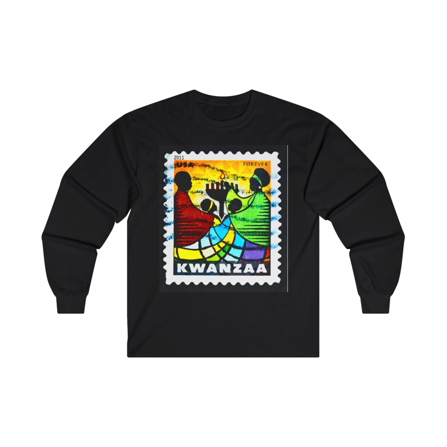 Kwanzaa Forever Stamp, Unisex Ultra Cotton Long Sleeve Tee