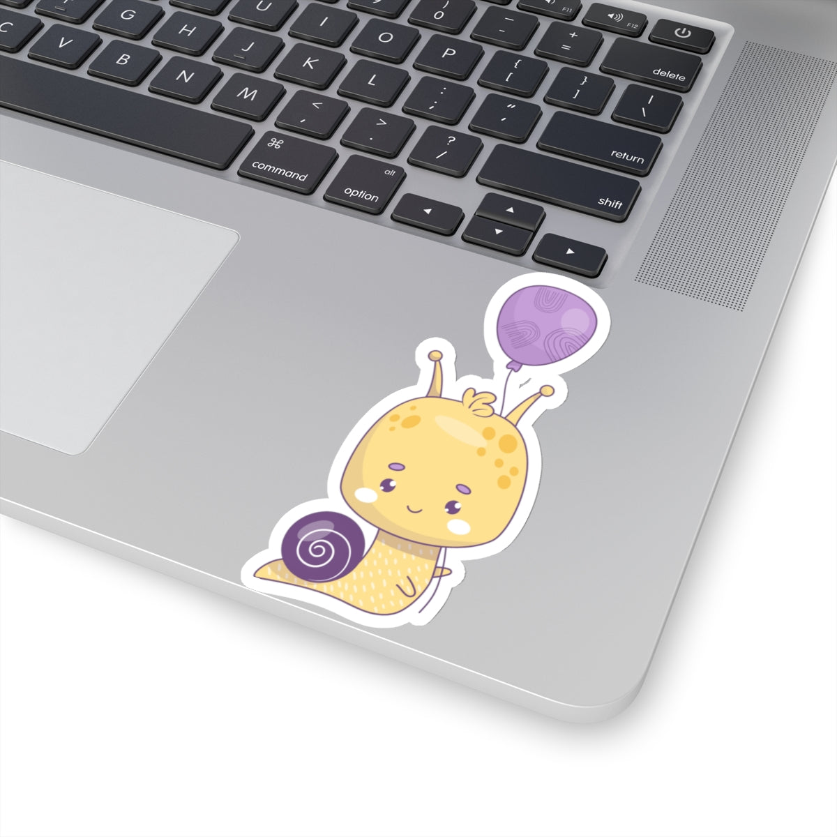 Purple Birthday Snail, Kiss-Cut Stickers