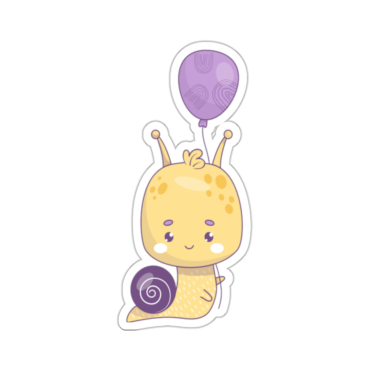 Purple Birthday Snail, Kiss-Cut Stickers