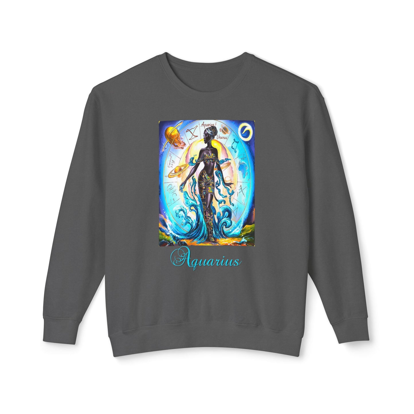 Aquarius, Unisex Lightweight Crewneck Sweatshirt