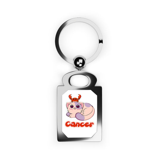 Cancer Anime Cat, Rectangle Photo Keyring