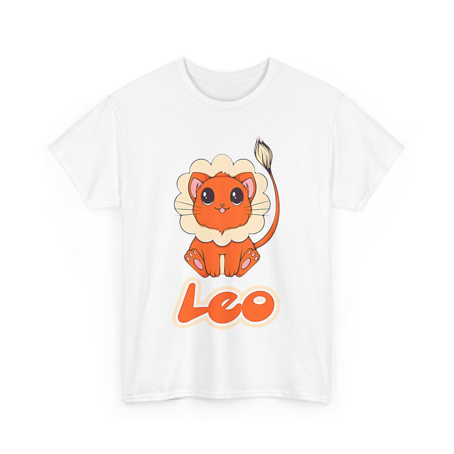 Leo Anime Cat, Unisex Heavy Cotton Tee