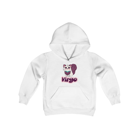 Virgo Anime Cat, Youth Heavy Blend Hooded Sweatshirt