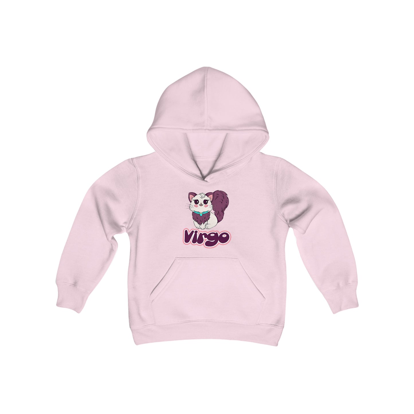 Virgo Anime Cat, Youth Heavy Blend Hooded Sweatshirt