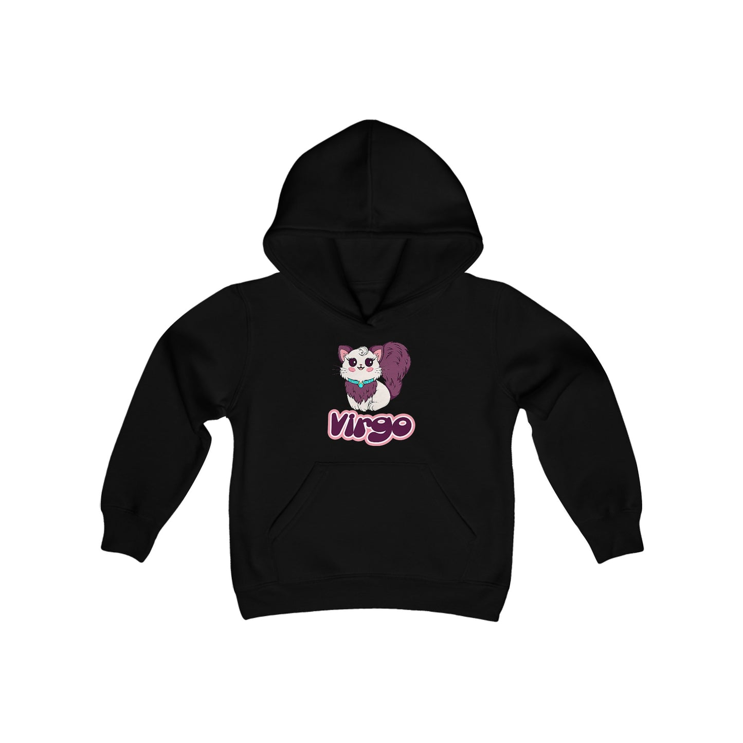 Virgo Anime Cat, Youth Heavy Blend Hooded Sweatshirt