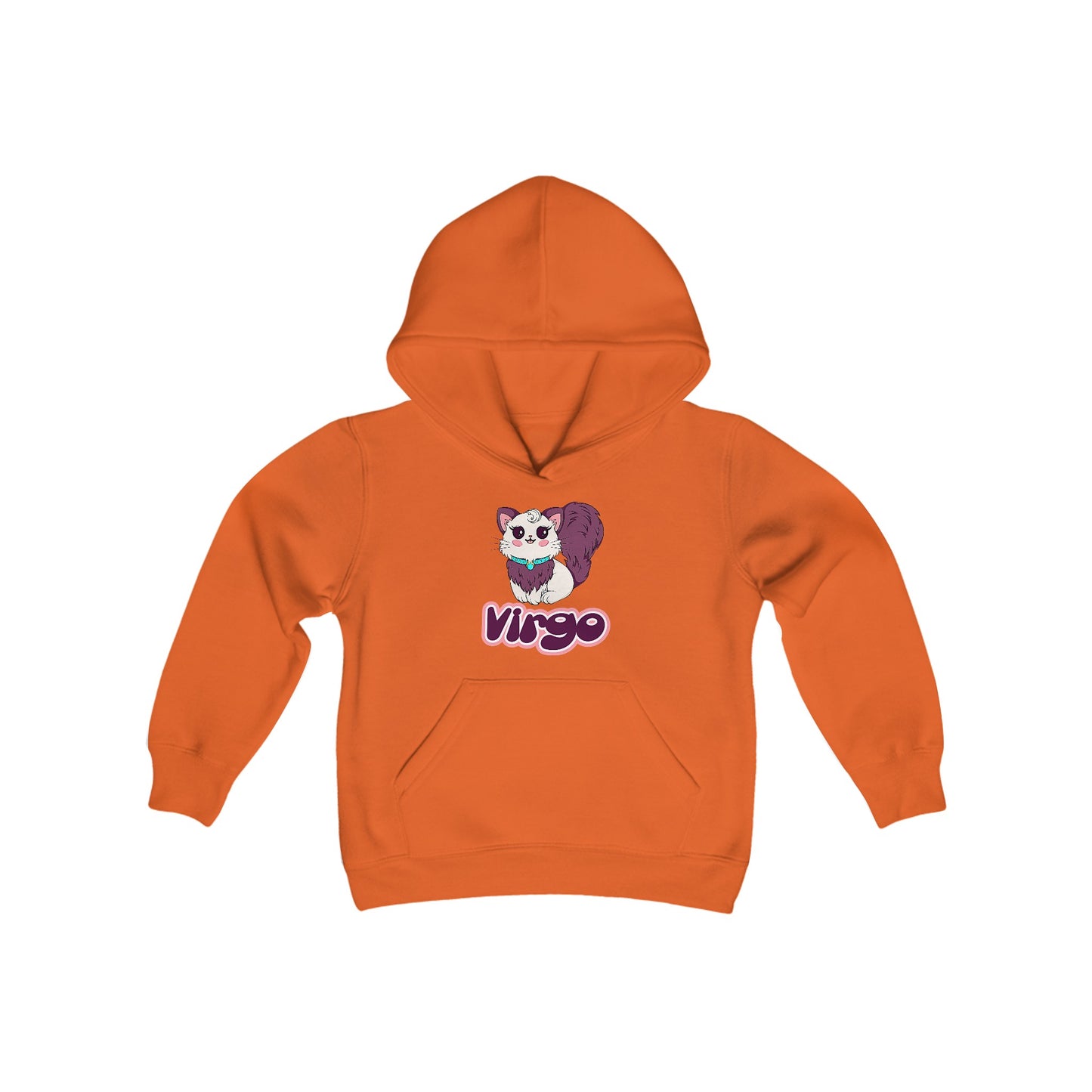 Virgo Anime Cat, Youth Heavy Blend Hooded Sweatshirt