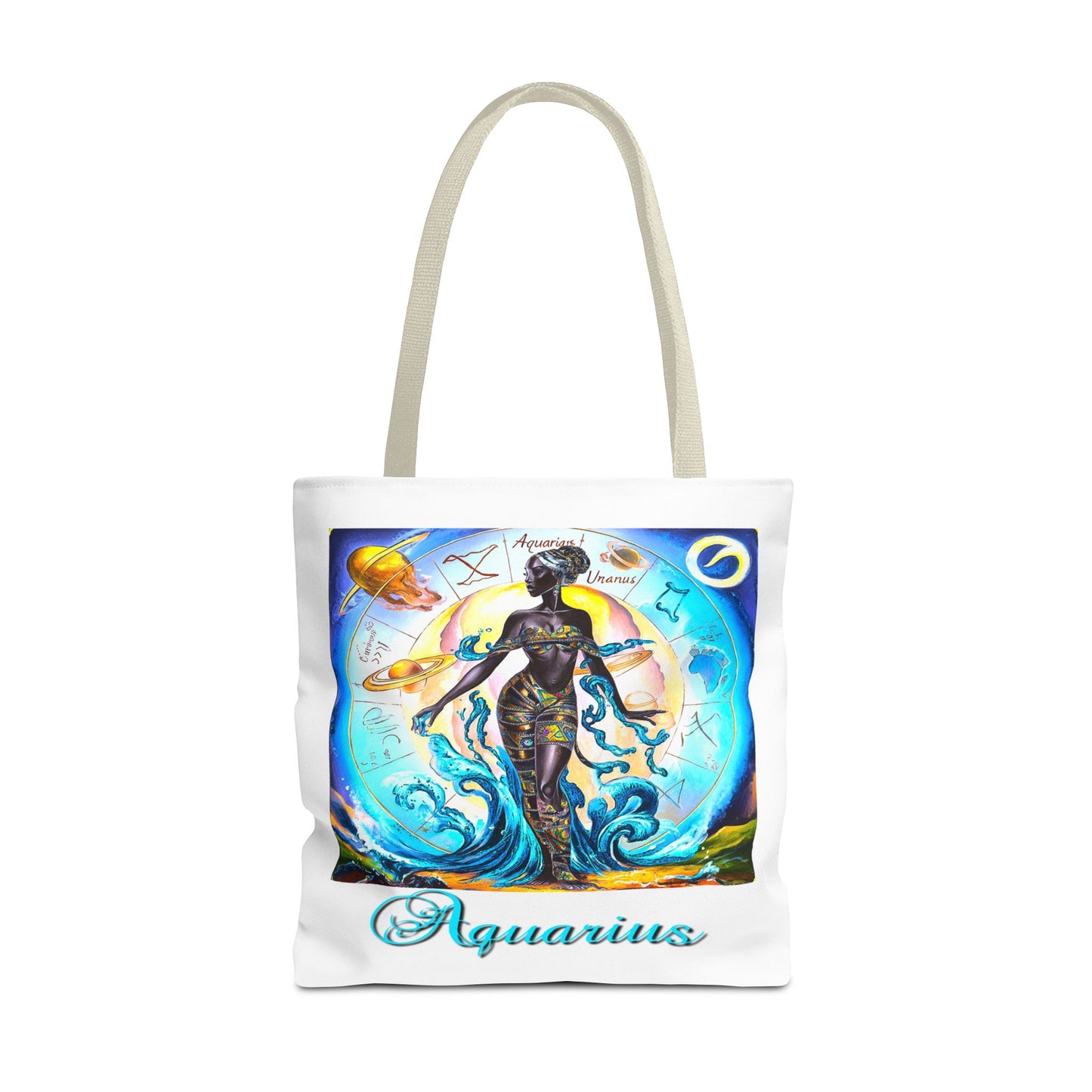 Aquarius White Tote Bag, 3 Sizes