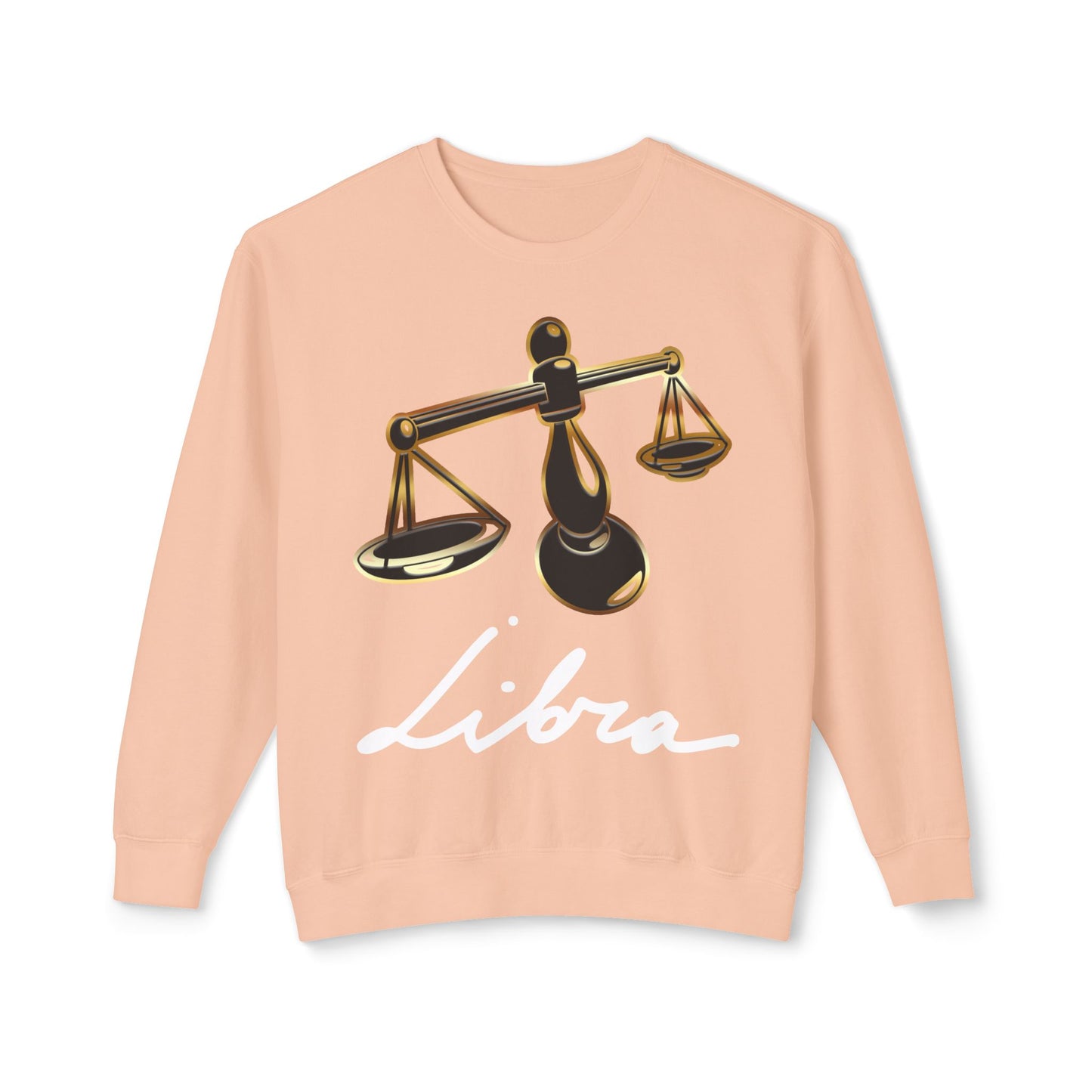 Libra Scales, Unisex Lightweight Crewneck Sweatshirt