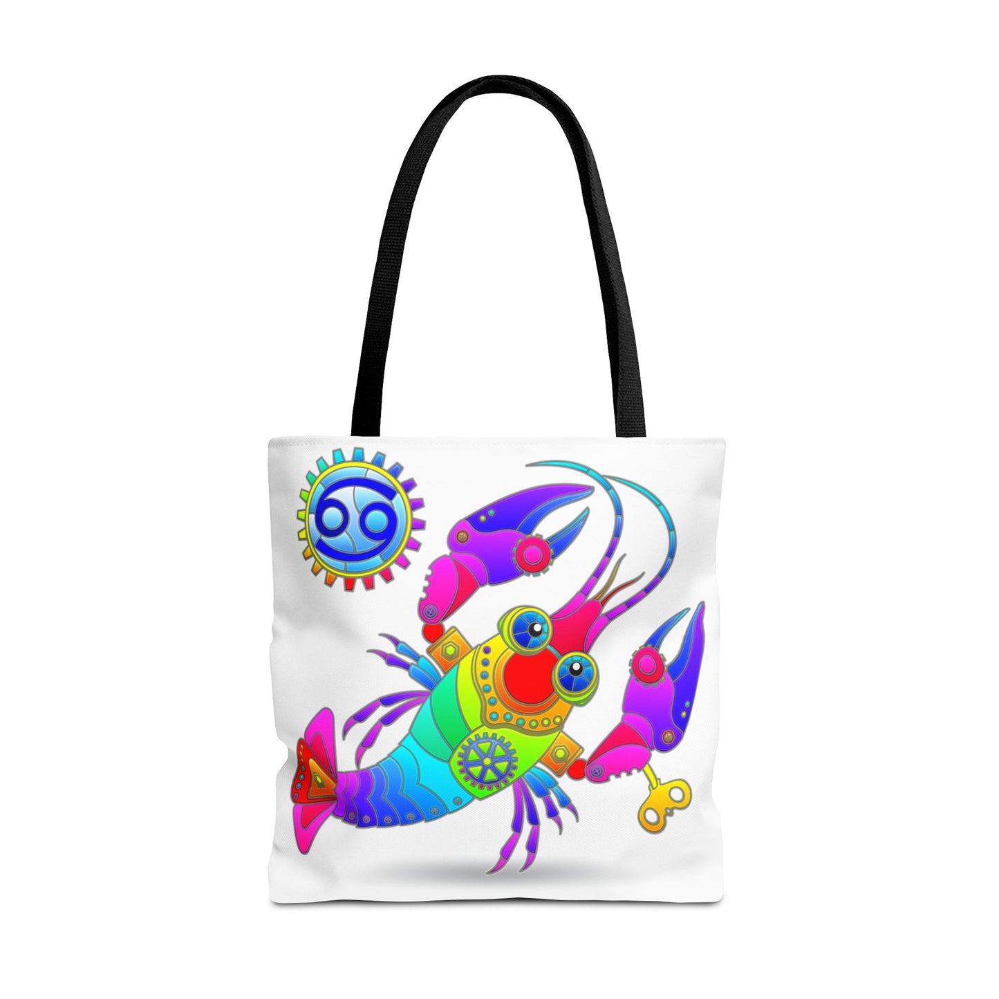 Cancer Rainbow Steampunk, White Tote Bag