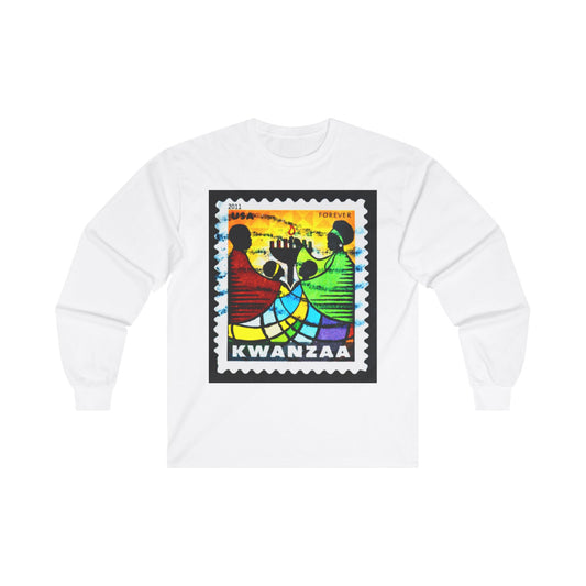 Kwanzaa Forever Stamp, Unisex Ultra Cotton Long Sleeve Tee