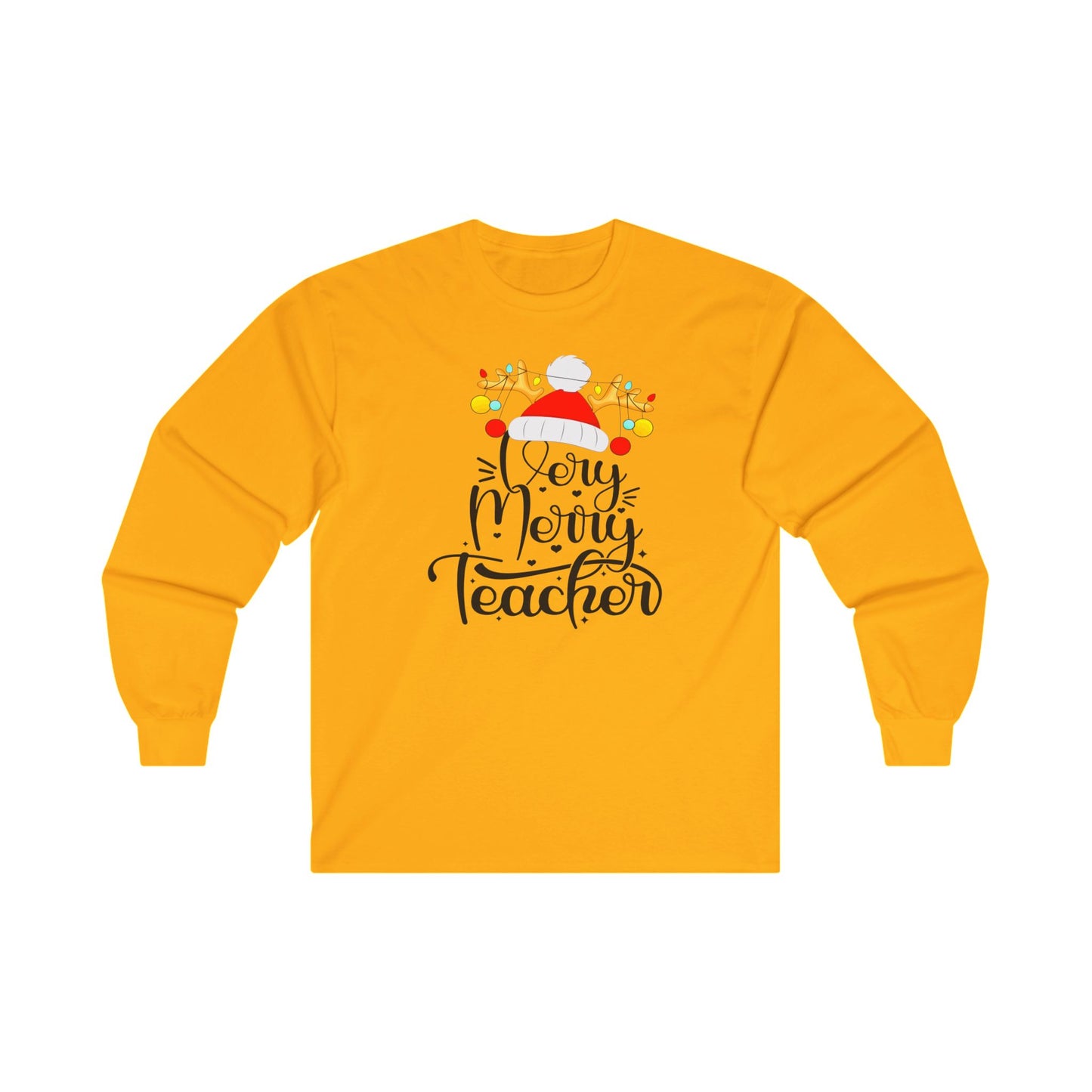 Very Merry Teacher, Unisex Ultra Cotton Long Sleeve Tee