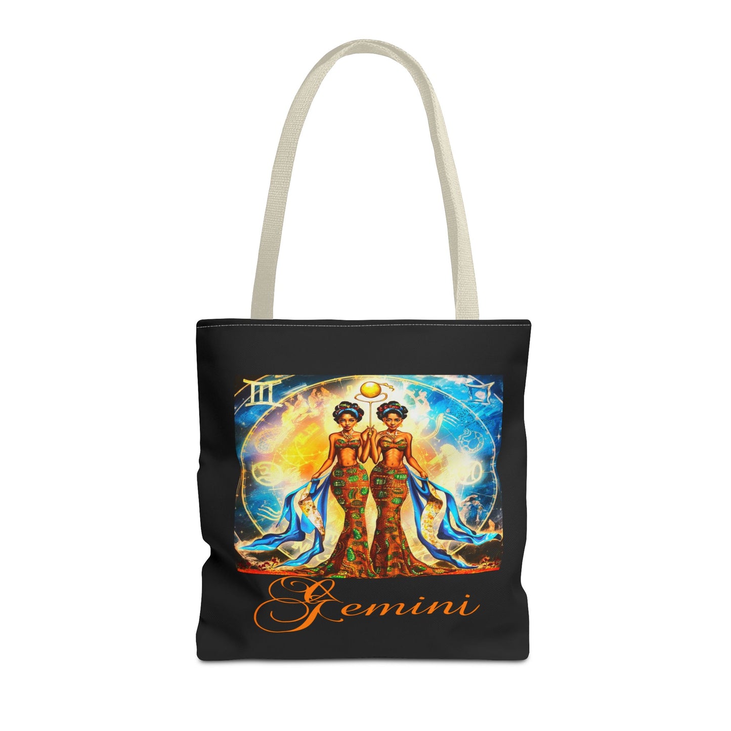 Gemini III Black Tote Bag, 3 Sizes