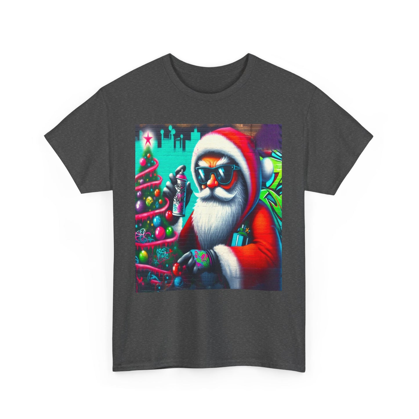 Graffiti Santa II, Unisex Heavy Cotton Tee