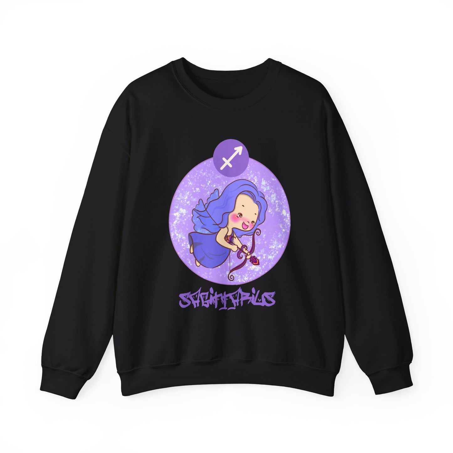 Sagittarius Chibi Archer, Unisex Heavy Blend™ Crewneck Sweatshirt