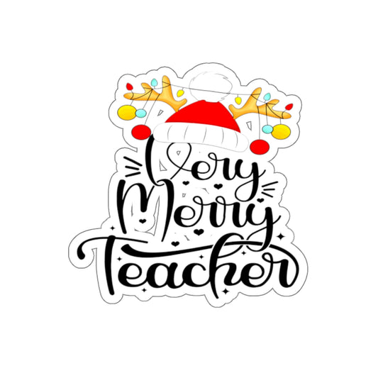 Very Merry Teacher, Kiss-Cut Stickers