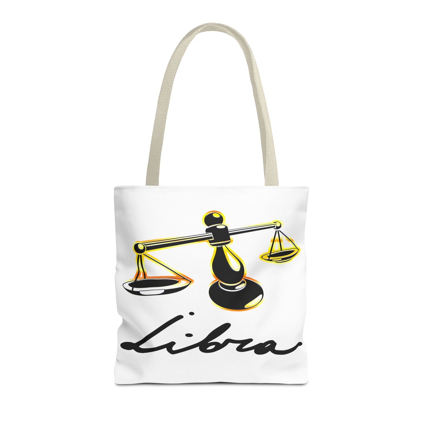 Libra Scales White Tote Bag, 3 Sizes