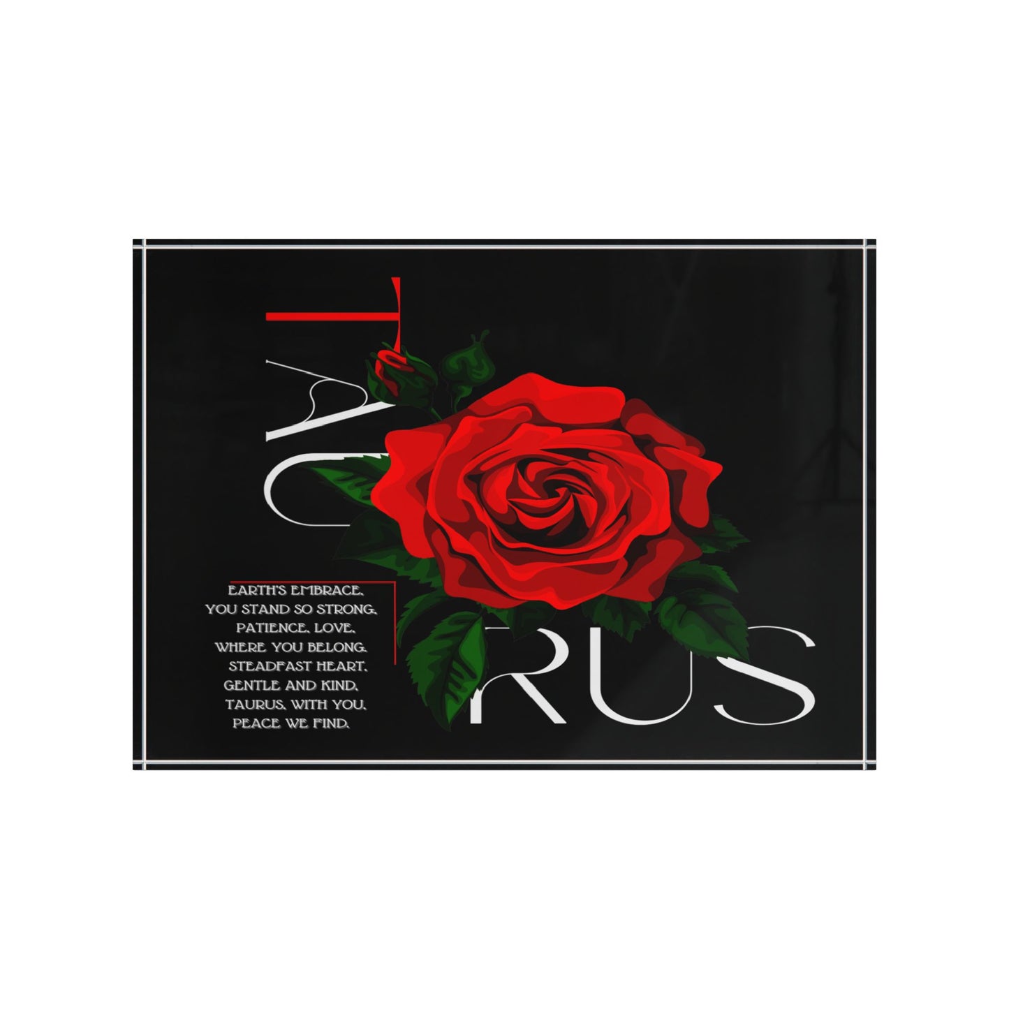 Taurus Rose, Photo Block (Black)