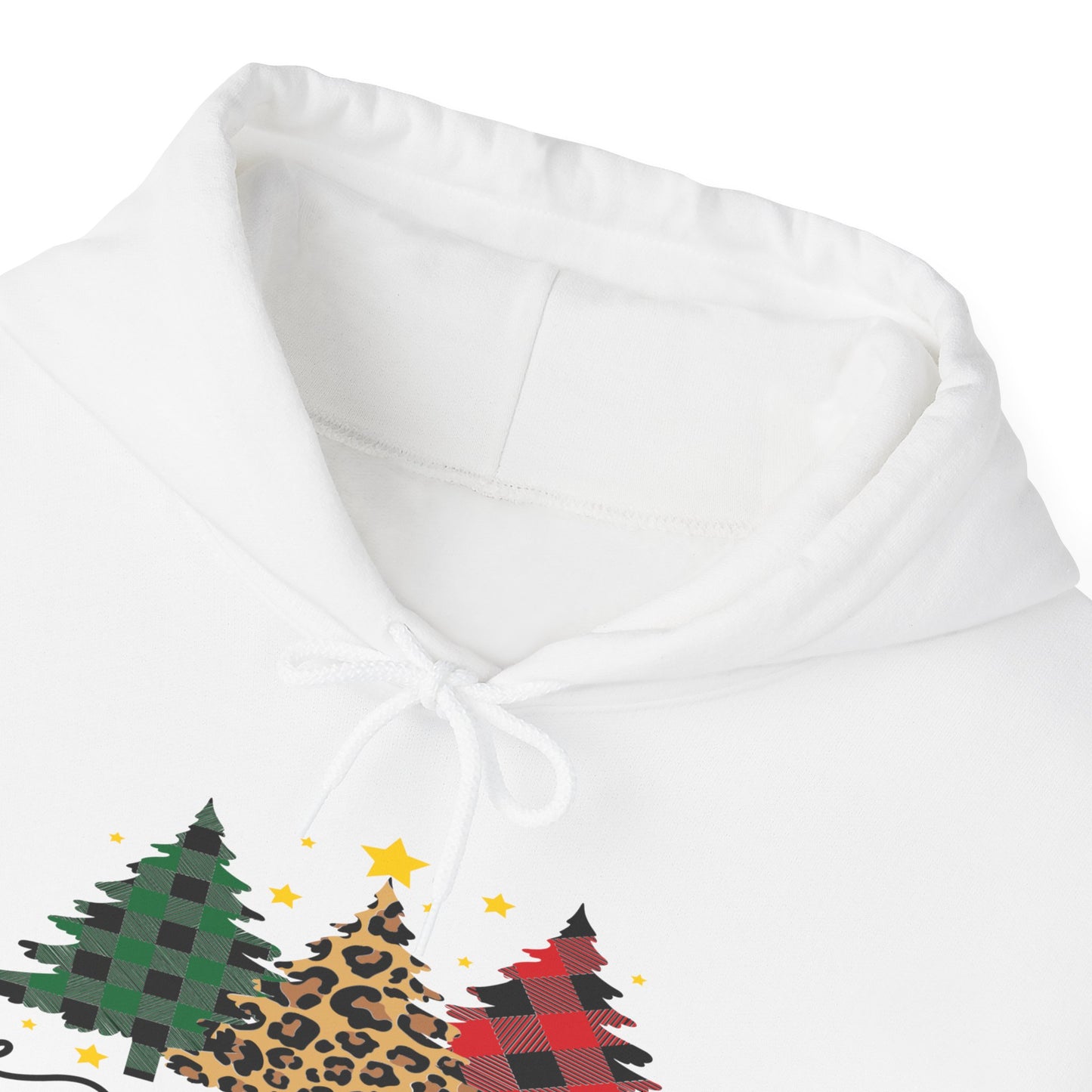 Patchwork Christmas Trees, Unisex Heavy Blend™ Hooded Sweatshirt