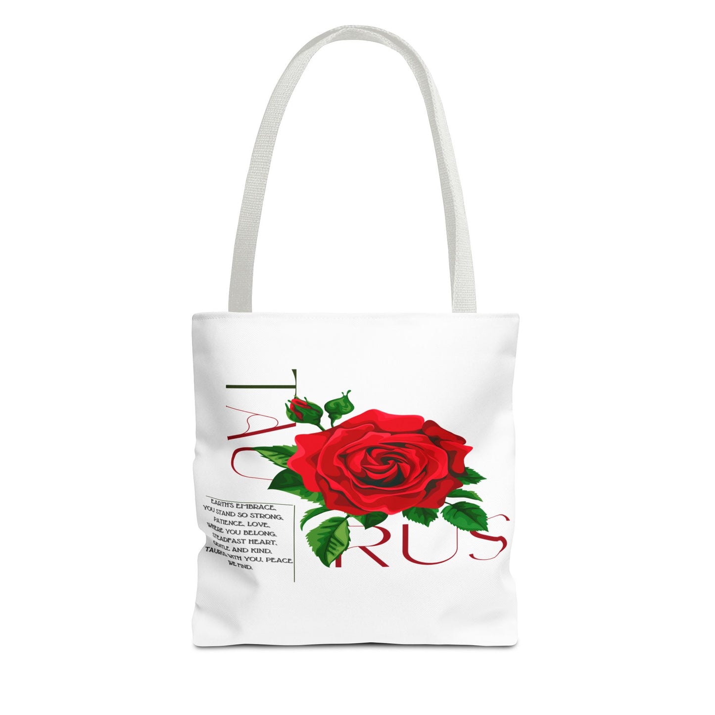 Taurus Rose White Tote Bag, 3 Sizes