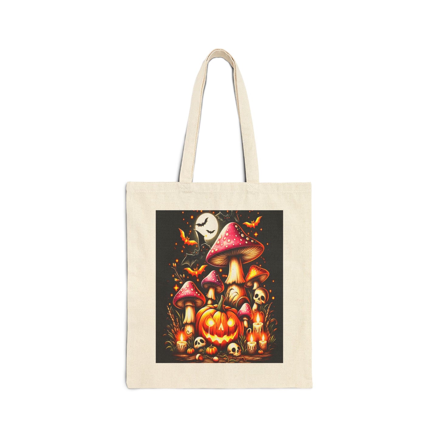 Cosmic Halloween, Cotton Canvas Tote Bag