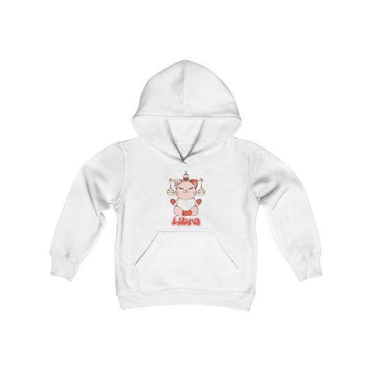 Libra Anime Cat,Youth Heavy Blend Hooded Sweatshirt