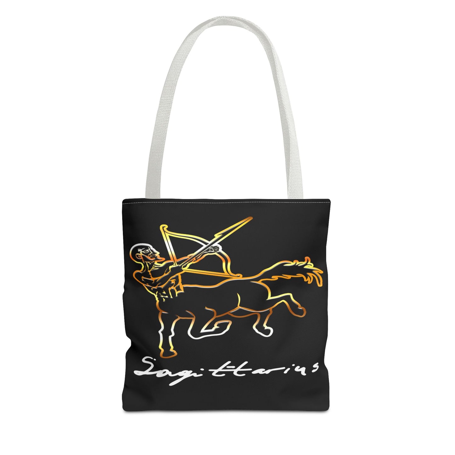 Sagittarius Centaur Archer Black Tote Bag, 3 Sizes