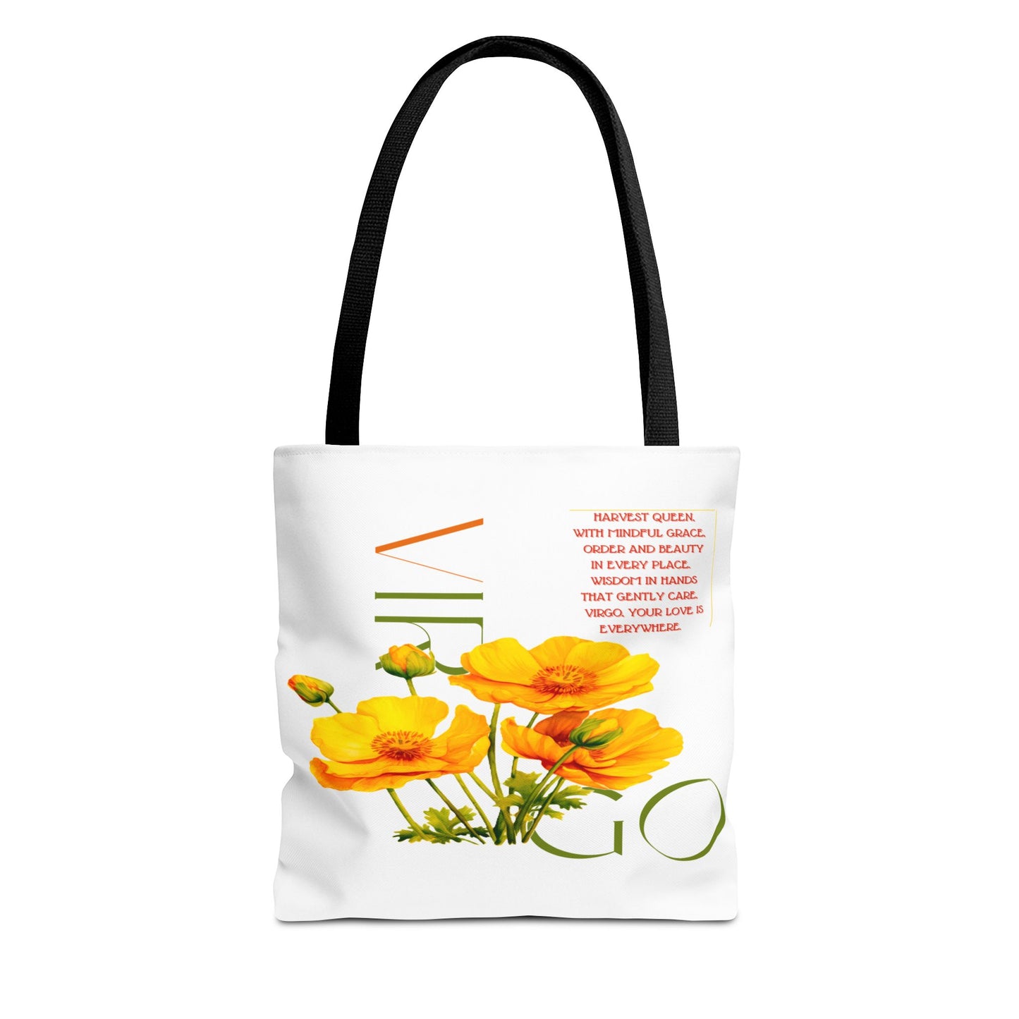 Virgo Buttercups White Tote Bag, 3 Sizes