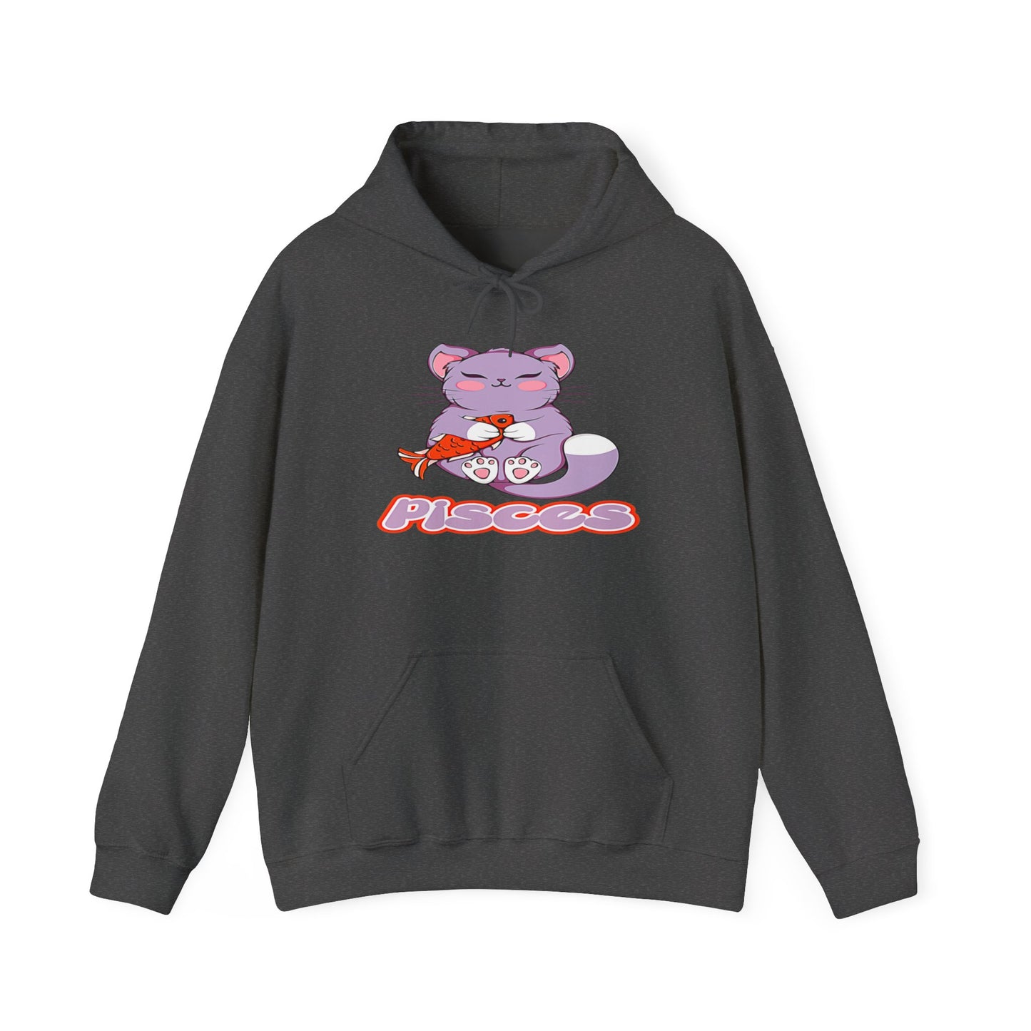 Pisces Anime Cat, Unisex Heavy Blend™ Hooded Sweatshirt