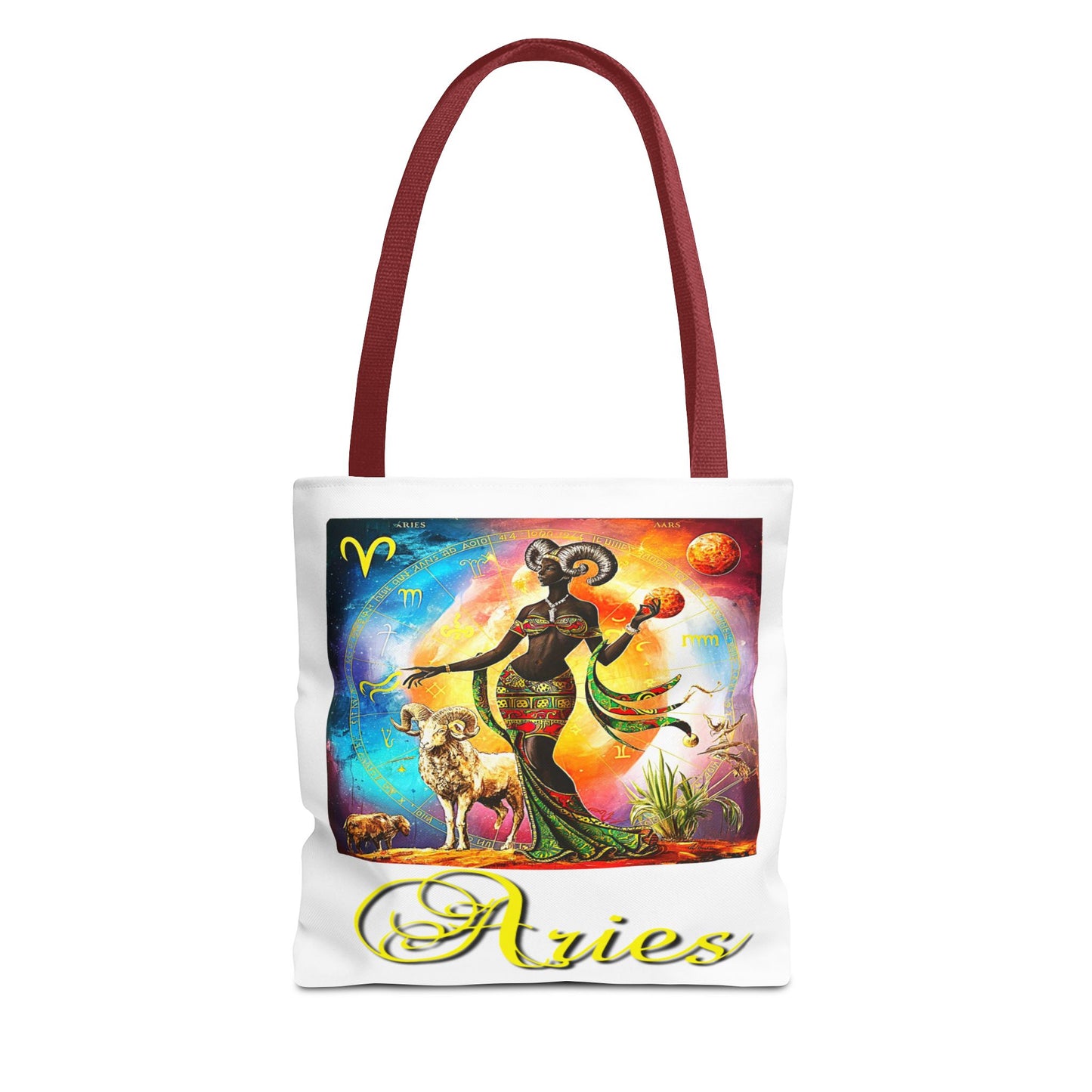 Aries White Tote Bag, 3 Sizes