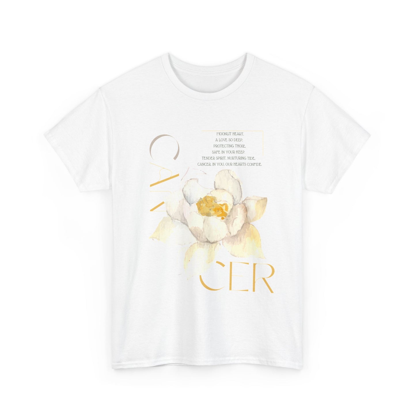 Cancer White Lotus, Unisex Heavy Cotton Tee