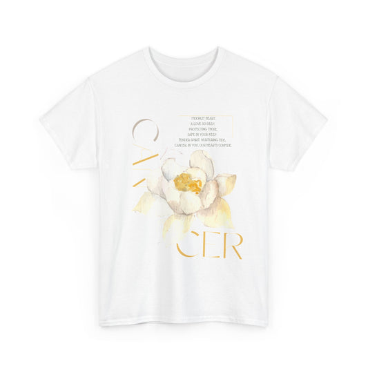 Cancer White Lotus, Unisex Heavy Cotton Tee